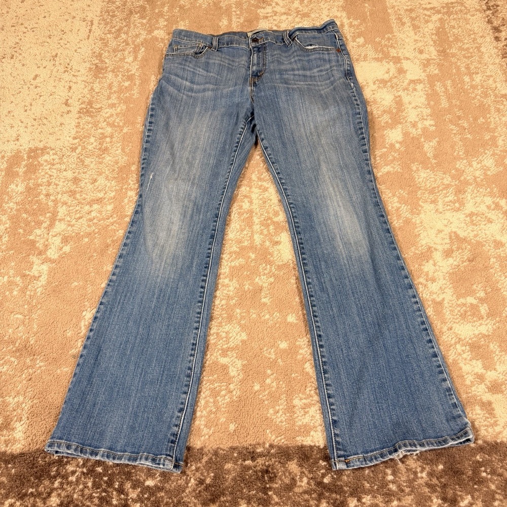 Levi's 515 Jeans Women 12M Blue Mid Rise Bootcut Stretch Pocket Flaps